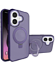 Carbon Wireless Charging Case with Ring Stand - PURPLE for iPhone 17 (Only Ground Shipping)