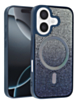 Wireless Charging Bling Diamond Crystal Case - BLUE for iPhone 17 (Only Ground Shipping)