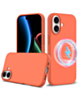 Soft Solid Silicone Case with Wireless Charging - ORANGE for iPhone 17 (Only Ground Shipping)