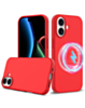 Soft Solid Silicone Case with Wireless Charging - RED for iPhone 17 (Only Ground Shipping)