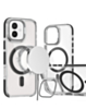 Thin Magnetic Clear Case with Camera Stand Kickstand - BLACK for iPhone 17 (Only Ground Shipping)