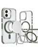 Thin Magnetic Clear Case with Camera Stand Kickstand - GRAY for iPhone 17 (Only Ground Shipping)