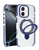 Transparent Case with Wireless Charging Kickstand - BLUE for iPhone 17 (Only Ground Shipping)