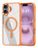 Shiny Magnetic Clear Cases - ORANGE for iPhone 17 (Only Ground Shipping)