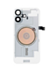 Clear Back Glass with Frame and Wireless NFC Charging Flex and MagSafe Magnet for iPhone 17 (NO LOGO) (BLACK)