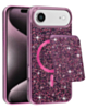 Magnetic Diamond Dual Layer Protection Case with Magnetic Card Slot- PURPLE for iPhone Air (Only Ground Shipping)