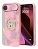 Luxury Diamond Shiny Cases with Butterfly Ring - PINK for iPhone 17 Pro (Only Ground Shipping)