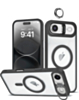Thin Magnetic Clear Case with Camera Stand & Camera Cover - BLACK for iPhone Air (Only Ground Shipping)