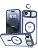 Thin Magnetic Clear Case with Camera Stand & Camera Cover - DARK BLUE for iPhone Air (Only Ground Shipping)