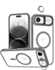Thin Magnetic Clear Case with Camera Stand & Camera Cover - GRAY for iPhone Air (Only Ground Shipping)