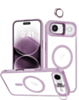 Thin Magnetic Clear Case with Camera Stand & Camera Cover - LIGHT PURPLE for iPhone Air (Only Ground Shipping)