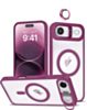 Thin Magnetic Clear Case with Camera Stand & Camera Cover - WINE for iPhone Air (Only Ground Shipping)