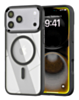 Shiny Magnetic Clear Cases -BLACK for iPhone 17 Pro (Only Ground Shipping)