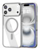 Shiny Magnetic Clear Cases -WHITE for iPhone 17 Pro (Only Ground Shipping)