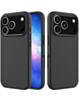 Soft Solid Silicone Case (Full Buttom Cover) - BLACK for iPhone 17 Pro (Only Ground Shipping)
