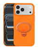 Pastel Shield Carbon Fiber Magnetic Kickstand Case (ORANGE) for iPhone 17 Pro (Only Ground Shipping)