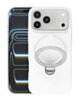 Pastel Shield Carbon Fiber Magnetic Kickstand Case (WHITE) for iPhone 17 Pro (Only Ground Shipping)