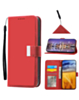 Elegant Leather Wallet Case with Wristlet Strap - RED for iPhone 17 Pro (Only Ground Shipping)