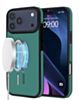 Full Cover Leather Design Wireless Charging Case - DARK GREEN for iPhone 17 Pro (Only Ground Shipping)