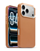 New Leather Case with Wireless Charger - DARK ORANGE for iPhone 17 Pro (Only Ground Shipping)