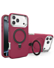 Support Heavy Duty Case with Wireless Charging Kickstand (Maroon) for iPhone 17 Pro / 18 Pro (Only Ground Shipping)