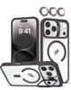 Thin Magnetic Clear Case with Camera Stand & Camera Cover - BLACK for iPhone 17 Pro (Only Ground Shipping)