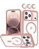 Thin Magnetic Clear Case with Camera Stand & Camera Cover - PINK for iPhone 17 Pro (Only Ground Shipping)