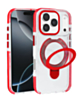 Transparent Wireless Charging Kickstand Case (Red) for iPhone 17 Pro / 18 Pro (Only Ground Shipping)