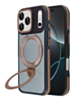 Matte Transparent Case with Wireless Charging Kickstand (Dark Brown) for iPhone 17 Pro Max / 18 Pro Max (Only Ground Shipping)