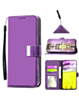 Elegant Leather Wallet Case with Wristlet Strap - PURPLE for iPhone 17 Pro Max (Only Ground Shipping)