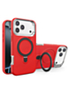 Support Heavy Duty Case with Wireless Charging Kickstand (Red) for iPhone 17 Pro Max / 18 Pro Max (Only Ground Shipping)