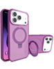 Carbon Wireless Charging Case with Ring Stand - PURPLE for iPhone 17 Pro Max (Only Ground Shipping)