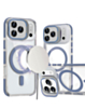 Thin Magnetic Clear Case with Camera Stand Kickstand (Blue) for iPhone 17 Pro Max / 18 Pro Max (Only Ground Shipping)