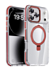 Magnetic Clear Case with Kickstand - RED for iPhone 17 Pro Max (Only Ground Shipping)