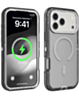 Wireless Charging Transparent Shockproof Case - BLACK for iPhone 17 Pro Max (Only Ground Shipping)