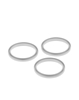 Back Camera Bezel Ring Only for iPhone 17 Pro / 17 Pro Max (Silver) (3 Piece Set)