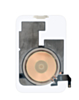 Clear Back Glass w/Frame and Wireless NFC Charging Flex and MagSafe Magnet for iP 17 Pro Max (NO LOGO) (CLEAR)