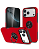 Dual Layer Case with Magnetic Ring for iPhone 17 Pro / 18 Pro (RED) (Only Ground Shipping)