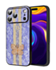 Luxury Printed Ring Holder Case for iPhone 17 Pro / 18 Pro (BLUE BUTTERFLY STRIPE) (Only Ground Shipping)
