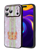 Luxury Printed Ring Holder Case for iPhone 17 Pro / 18 Pro (PINK GLITTER BUTTERFLY) (Only Ground Shipping)