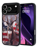 Printing Aluminum Plate Case for iPhone 17 Pro / 18 Pro (Deer USA Flag) (Only Ground Shipping)