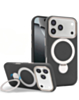 Silicone Magnetic Ring Stand Case for iPhone 17 Pro / 18 Pro (BLACK) (Only Ground Shipping)