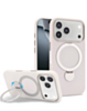 Silicone Magnetic Ring Stand Case for iPhone 17 Pro / 18 Pro (WHITE) (Only Ground Shipping)