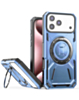 Full-Body Rugged Shockproof Case with Ring Holder (Glacier) for iPhone 17 Pro / 18 Pro (Only Ground Shipping)