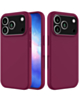 Soft Solid Silicone Case for iPhone 17 Pro / 18 Pro (MAROON) (Only Ground Shipping)