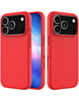 Soft Solid Silicone Case for iPhone 17 Pro / 18 Pro (RED) (Only Ground Shipping)
