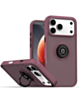 Hard PC Rear / Soft TPU Colorful Border Case with Ring Holder for iPhone 17 Pro / 18 Pro (Burgundy) (Only Ground Shipping)