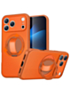 Textured Shockproof Case with 360 Rotating Ring Stand for iPhone 17 Pro / 18 Pro (ORANGE) (Only Ground Shipping)