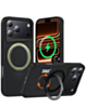 Premium Quality Magnetic Protective Case with 360 Rotating Ring Stand for iPhone 17 Pro / 18 Pro (BLACK) (Only Ground Shipping)
