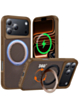 Premium Quality Magnetic Protective Case with 360 Rotating Ring Stand for iPhone 17 Pro / 18 Pro (GOLD) (Only Ground Shipping)